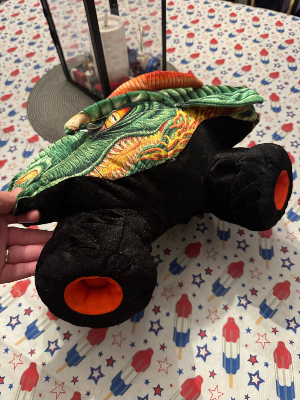 Green Dragon Plush monster truck plushie